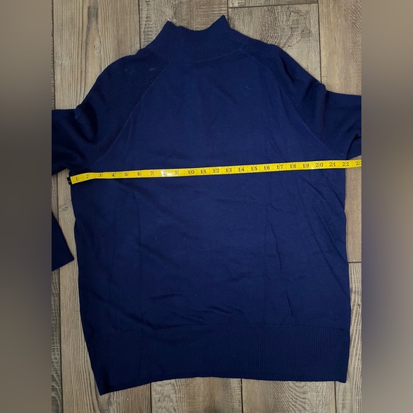 Vineyard Vines - Navy Longsleeve Solid Quarter Zip Sweater - Womens XL - Picture 8 of 9